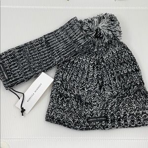 Rebecca Minkoff beanie and arm warmer set